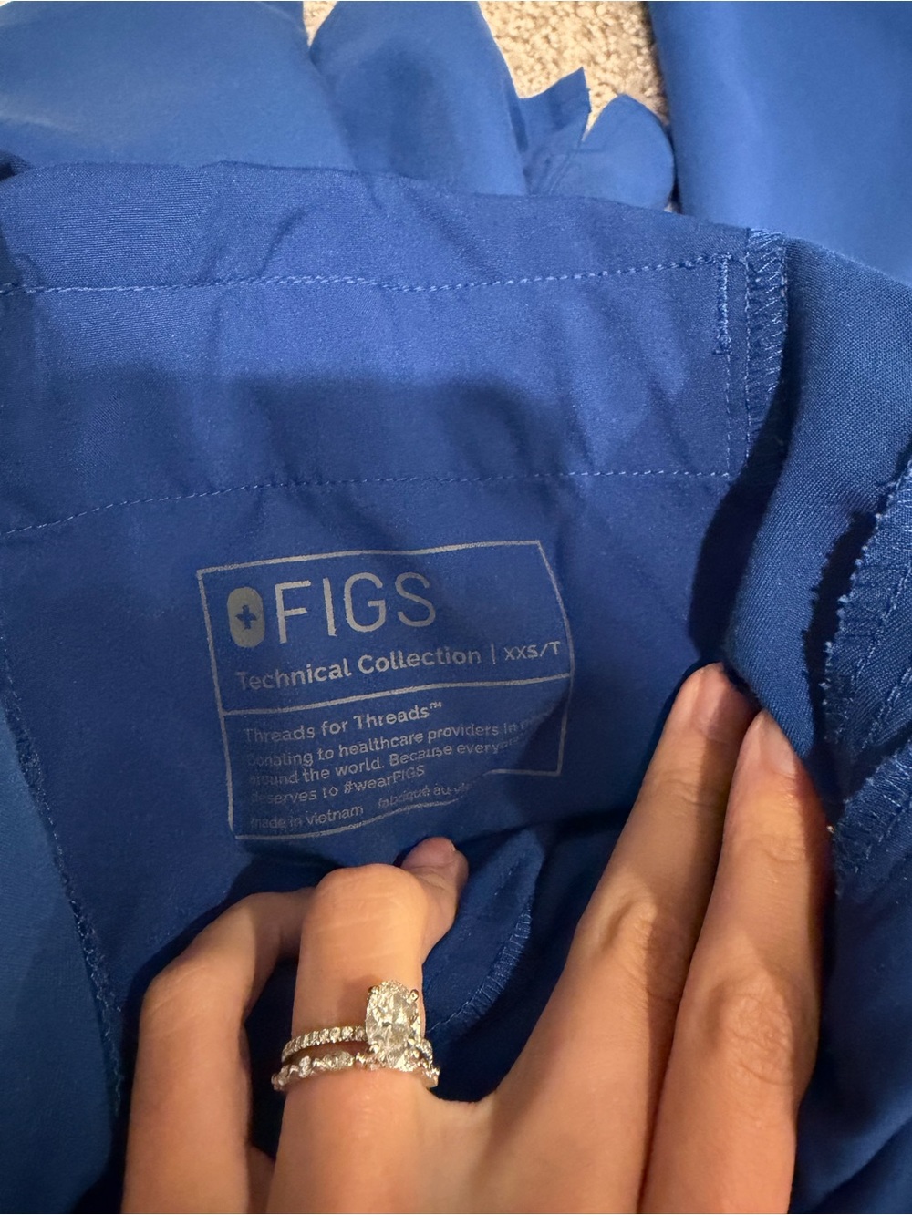 Women’s blue figs set XXS - Picture 2 of 2